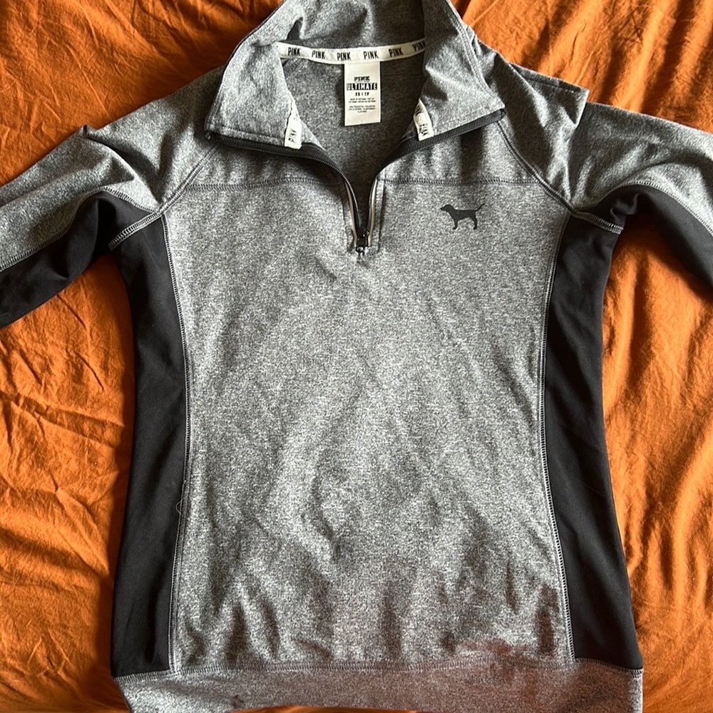 Quarter zip PINK sweatshirt